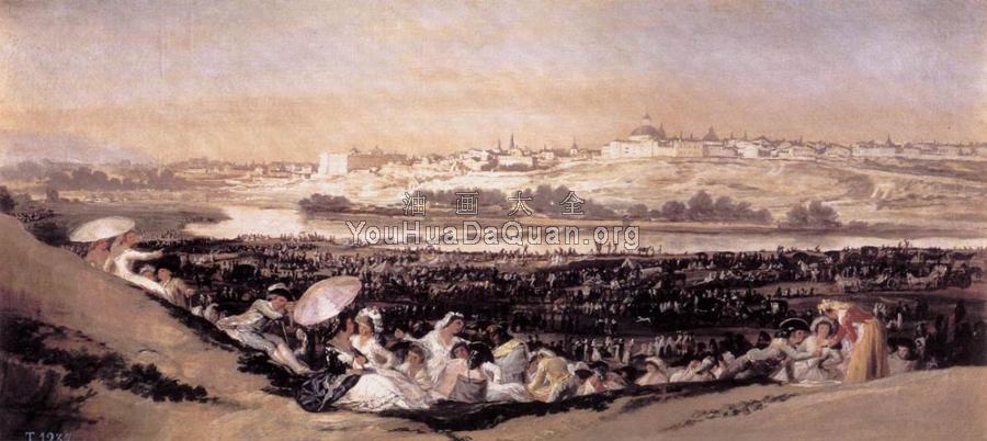 The Meadow of San Isidro on his Feast Day - 弗朗西斯科·德·戈雅